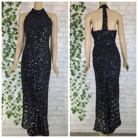 De Laru Dresses & Skirts - 80's Vintage Sequin Cocktail Dress Black Small